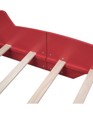 Streamdale Twin Size Race Car-Shaped Platform Bed with Wheels