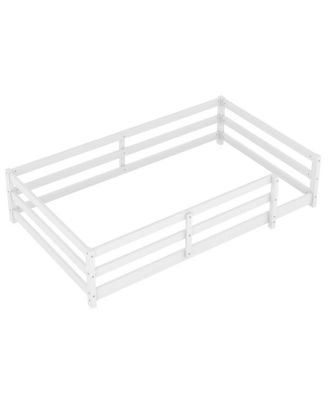 Streamdale Twin Size Montessori Floor Bed with Fence