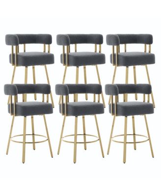 TS Modern decorative chair, living room side chair with gold legs, no wheels, 2PC