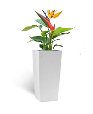 30" Tall Large Self-Watering Planter with Inner Tray & Water Level Monitor