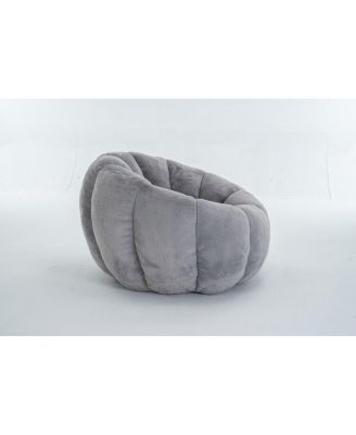 Adult Floral Bean Bag Chair, Ultra-Soft Faux Fur Sofa, Single-Seater