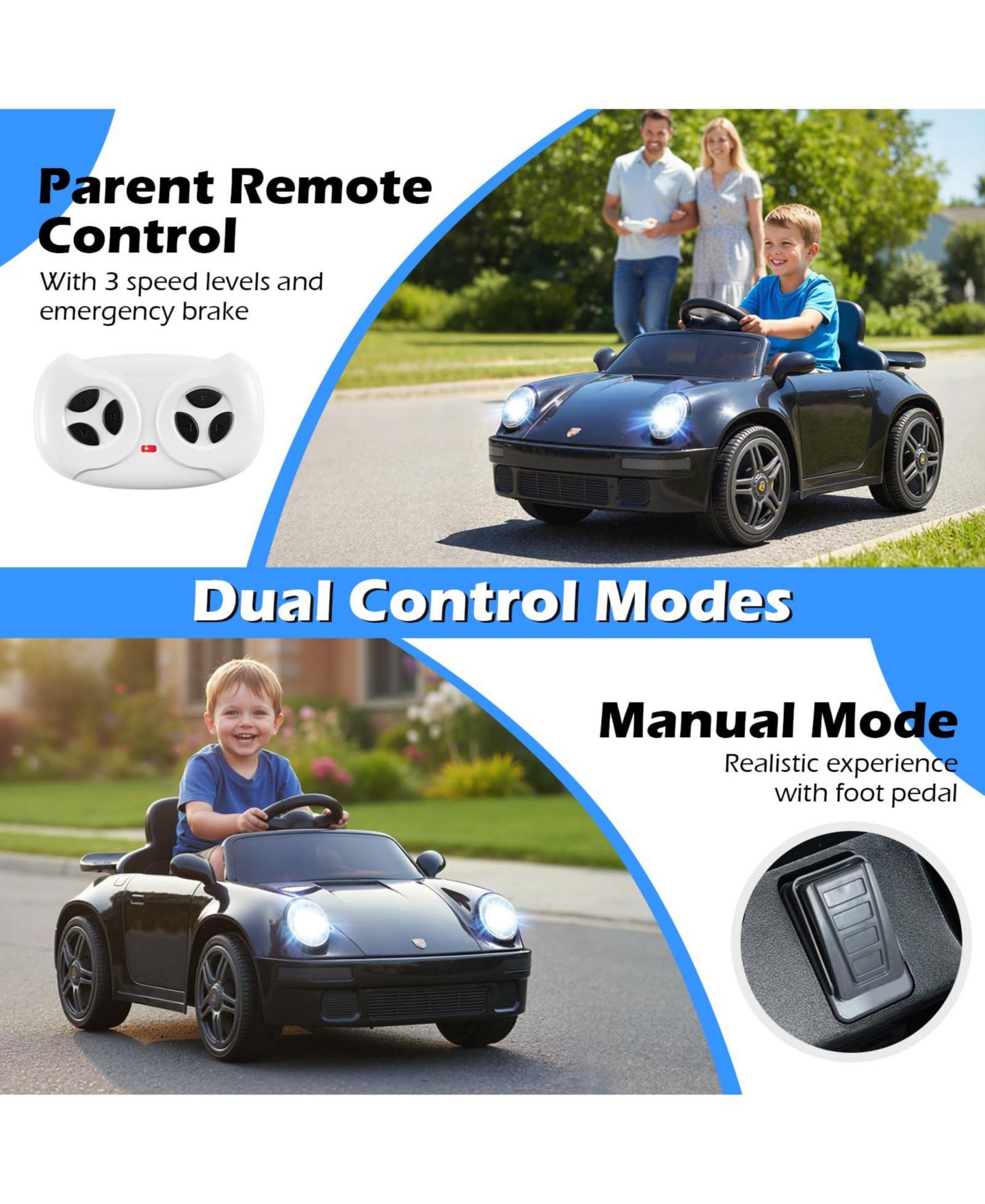 Детская игрушка Mecale 12V Electric Ruf Ctr Remote Control Ride-On Car, Ages 3+, цвет: Чёрный — фото 8
