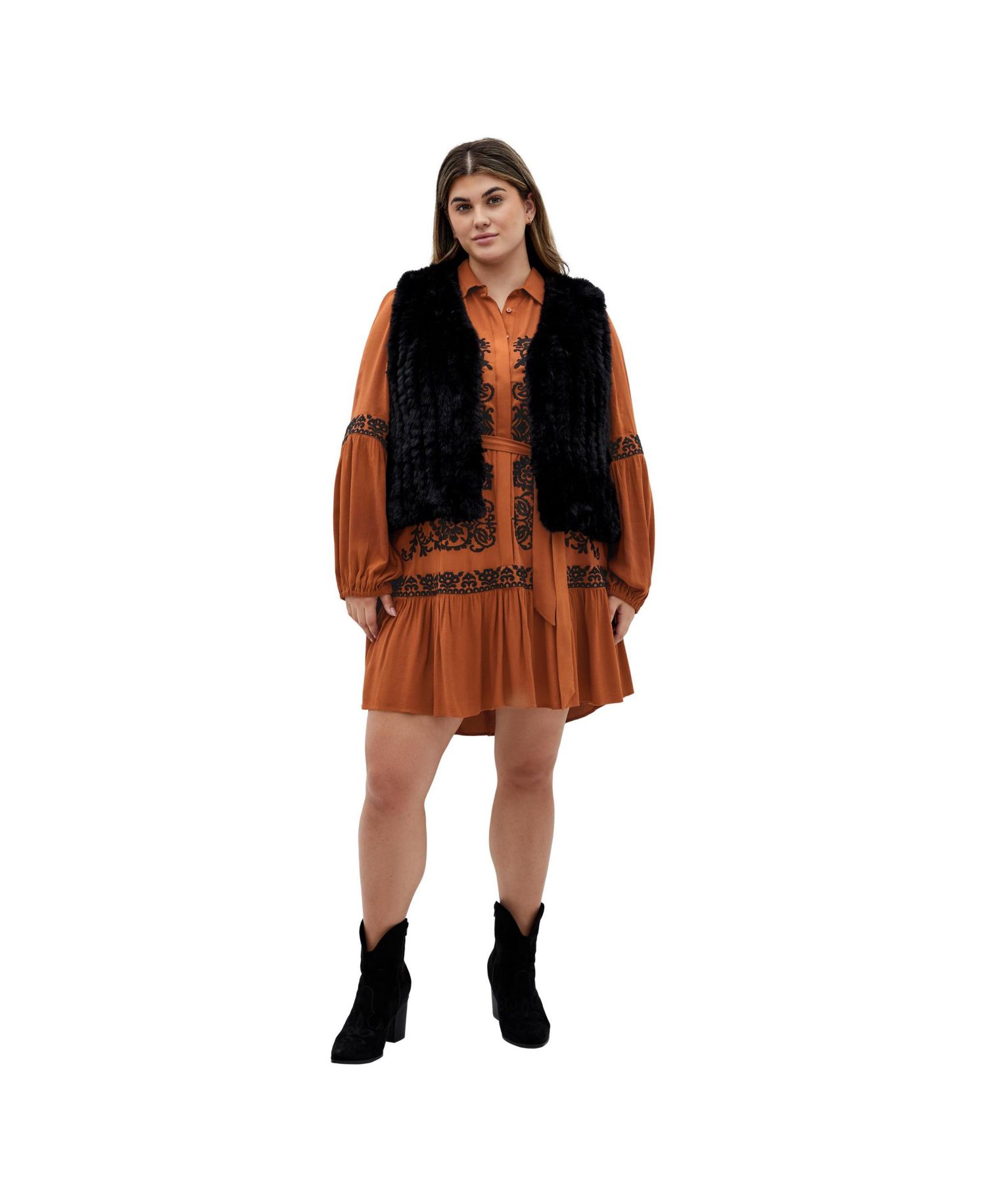 Women's Plus size Eve Faux Fur Vest