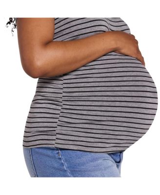 Maternity Motherhood V-Neck Side-Ruched Short Sleeve Tee