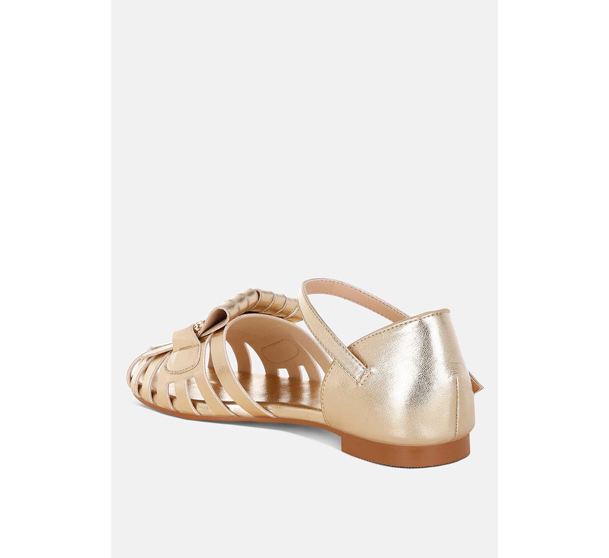 Rag & Co Women's Noori Metallic Fringe Flat Sandals