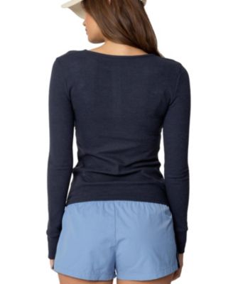 Women's Helaine Waffle Henley T Shirt