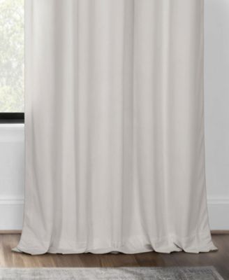 Porcelain White Grommet Signature Velvet Blackout Curtain