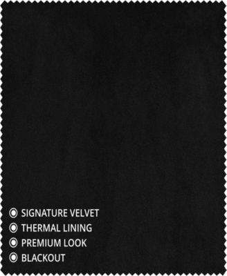 Warm Black Grommet Signature Velvet Blackout Curtain