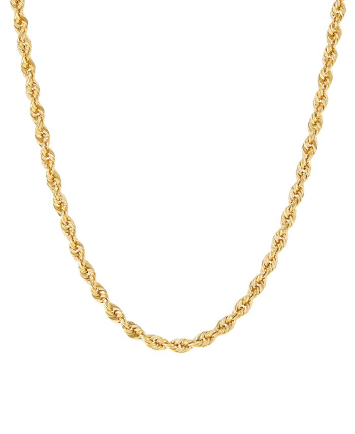 Rope Chain Necklace in 14k Yellow Gold (3.8mm)