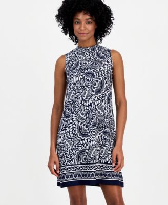 Women's Mock-Neck Sleeveless Dress