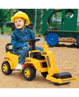 Toddler Push Ride-On Car with Adjustable Roller and Storage
