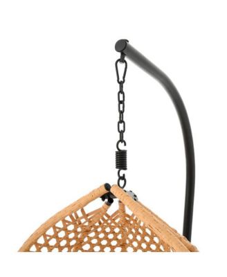 Outdoor Garden Rattan Egg Swing Chair Hanging Chair Wood