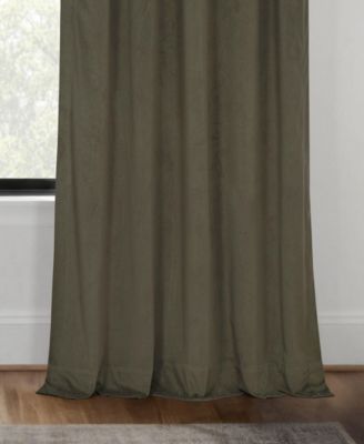 Hunter Green Grommet Signature Velvet Blackout Curtain