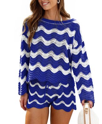 Women's Castaway Cutie Striped Cover-Up Top
