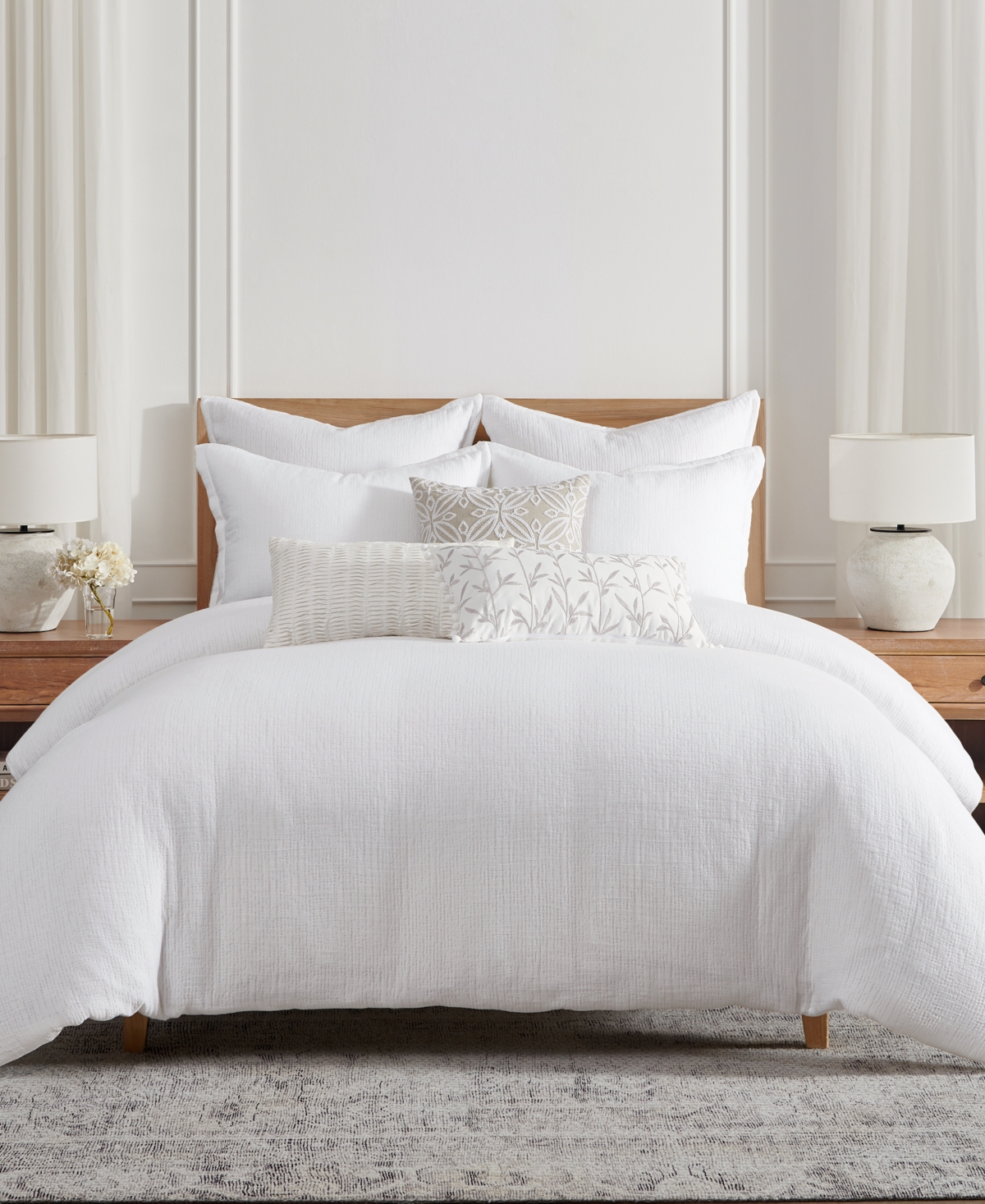 Levtex Home Matelasse Textured Cotton Tencel 3-Pc. Duvet Cover Set, Queen