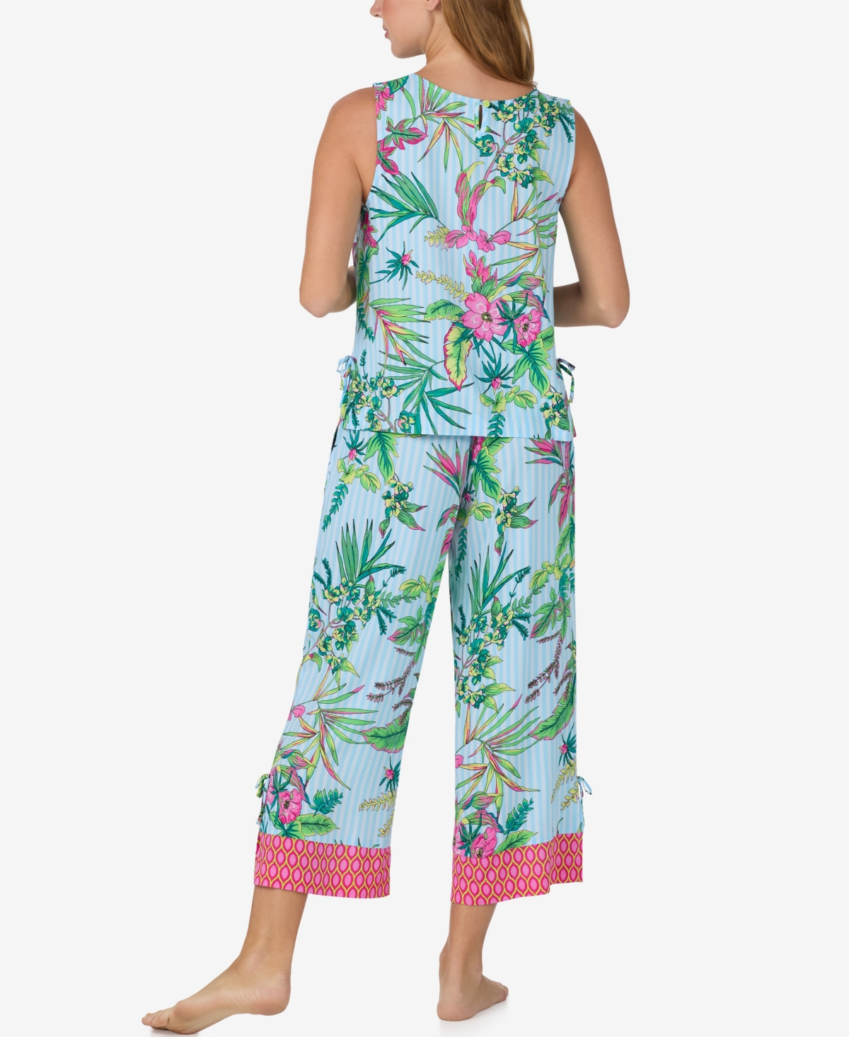 Sanctuary Women's Sleeveless Cami Top and Crop Pant, 2-Piece Pajama Set