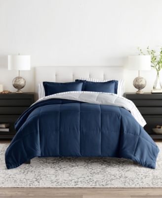 Bedding Bundle Reversible Pattern 7-Piece Comforter Set, Queen