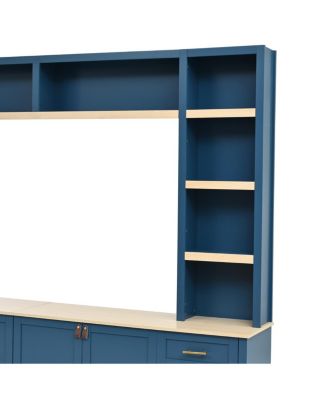 Farmhouse 4-Piece Entertainment Center Wall Unit
