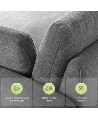 Streamdale Oversized Chenille Sofa Chair, Wide Seat Accent Chair, Modern Upholstered Armchair