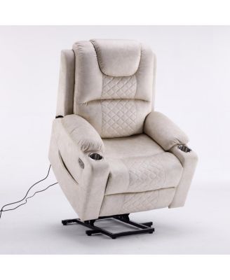  Oversized Power Lift Recliner Massage Chair for Elderly, USB/Type-C Ports
