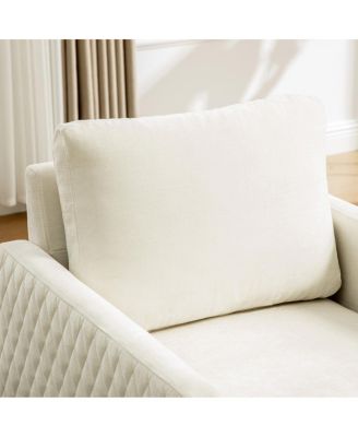  Upholstered Swivel Armchair with Hidden Storage