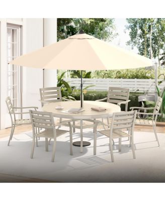  VRSHWO Iron Terrace Dining Chairs, Set of 2 Cream Outdoor Metal Chairs