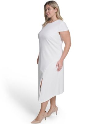 Plus Size Seamed Midi Dress