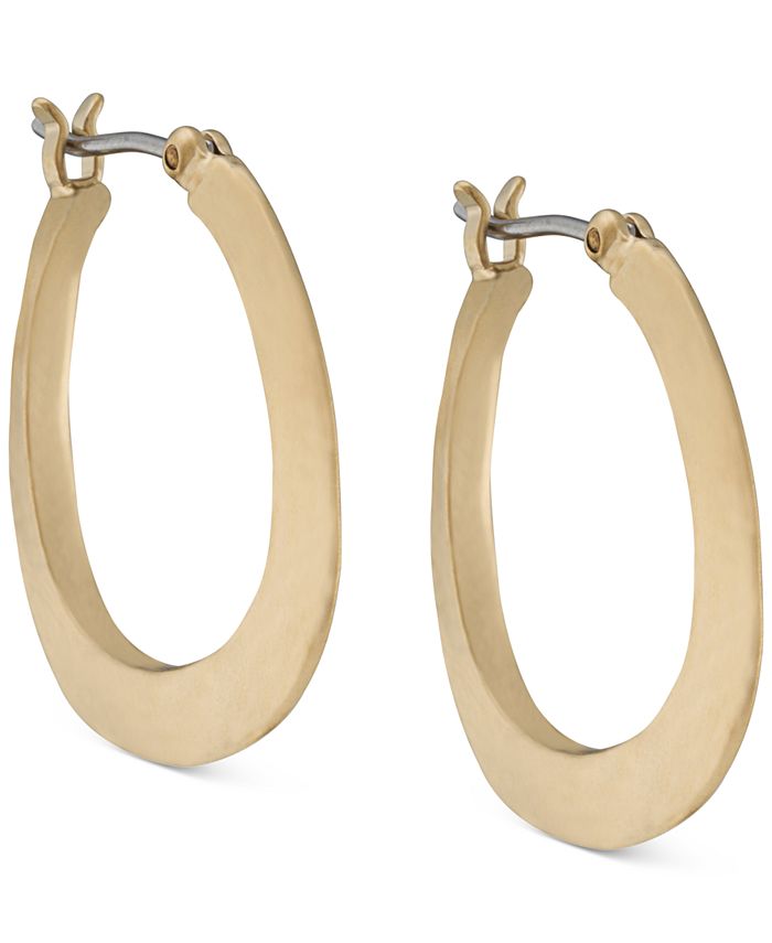 Lauren Ralph Lauren 14k Gold-Plated Sculptured Hoop Earrings - Macy's