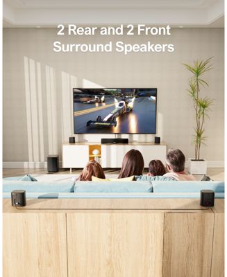 7.1ch Virtual Surround Sound Bar, Soundbar for Smart TV with Subwoofer, OPT/AUX/BT, Aura A40