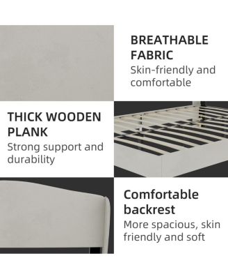 Velvet Upholstered Bed - Full Size, Luxury & Comfort