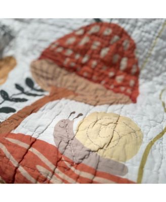 Mushroom Meadow 3-Piece Organic Cotton Infant Baby Crib Bedding Set