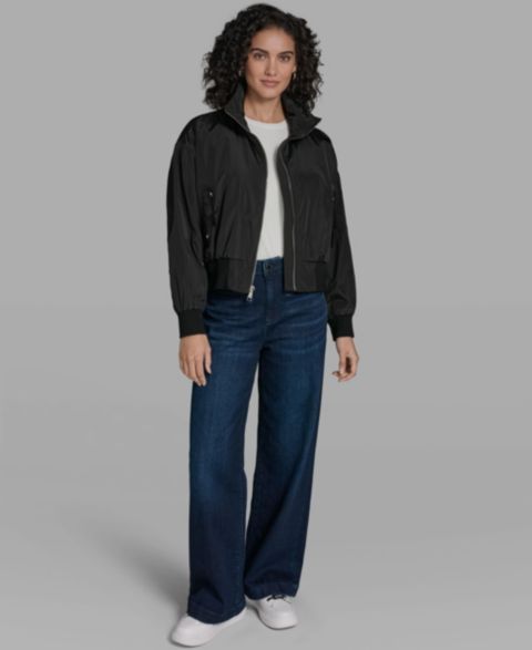 Женские куртки KARL LAGERFELD PARIS Dropped Sleeve Bomber