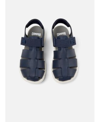 Boys Oruga Leather T-Strap Sandals