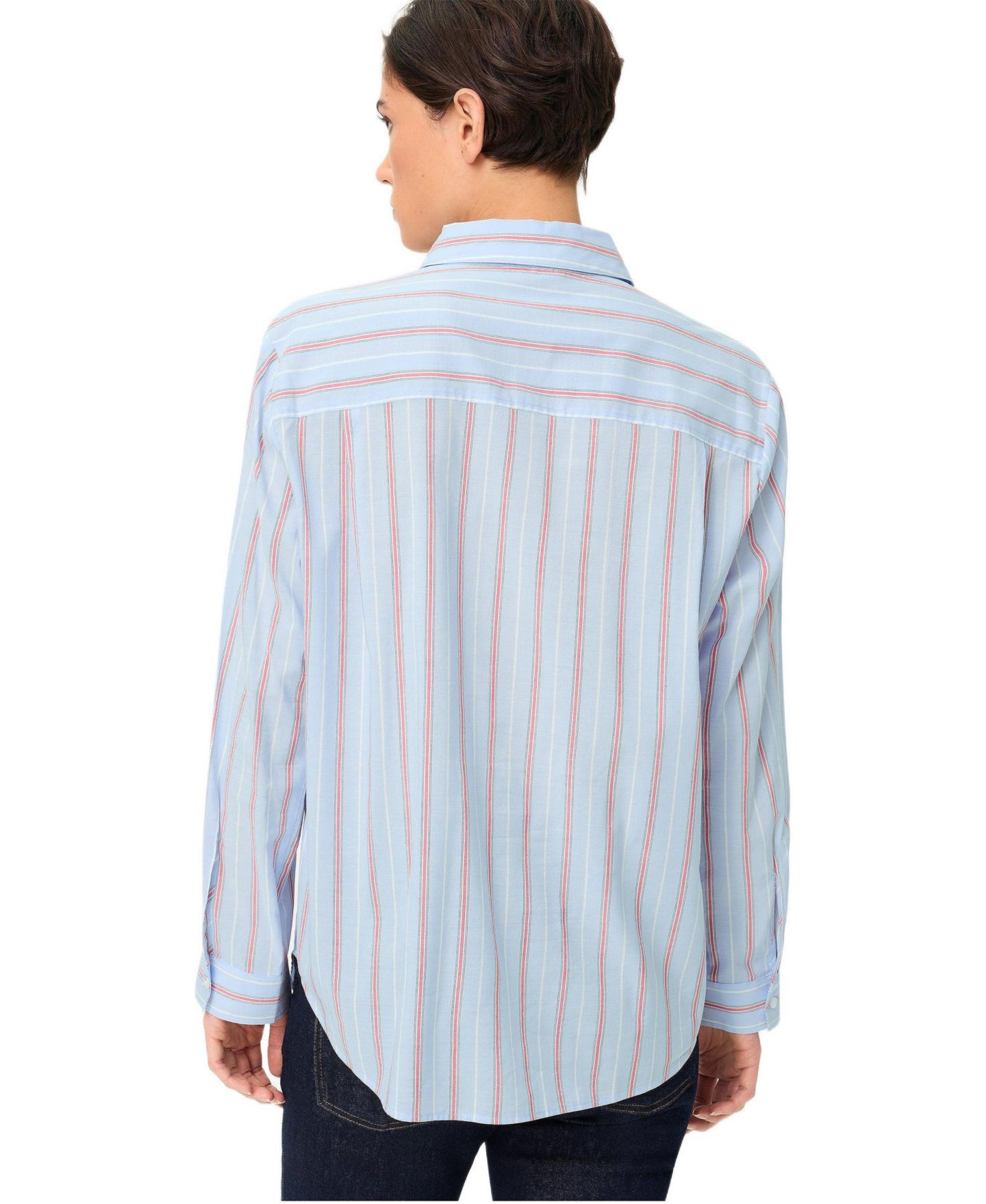 Женская рубашка Olsen Striped, цвет: Облачный синий — фото 3