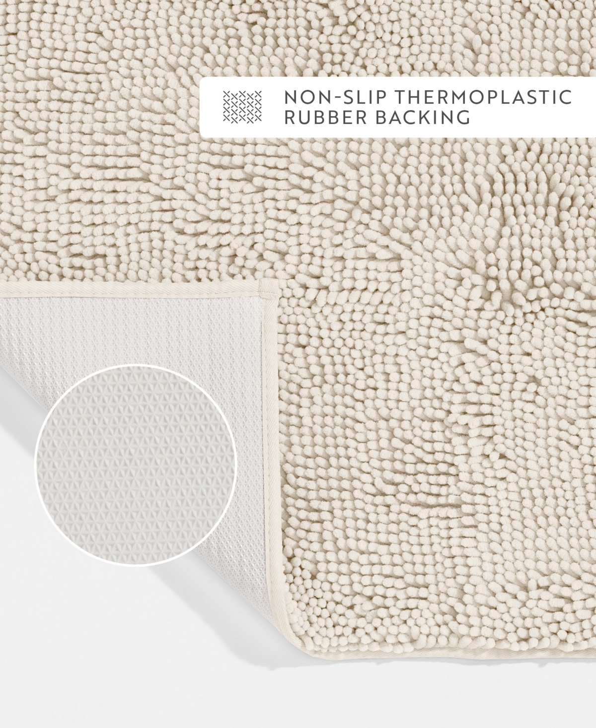 ienjoy Home Soft Absorbent Chenille Bath Mat, 34" x 21"