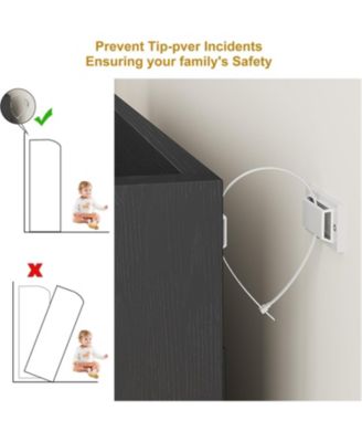 Rattan 2-Door Shoe Cabinet - 5-Tier Adjustable Wooden Organizer Holds 24-28 Pairs