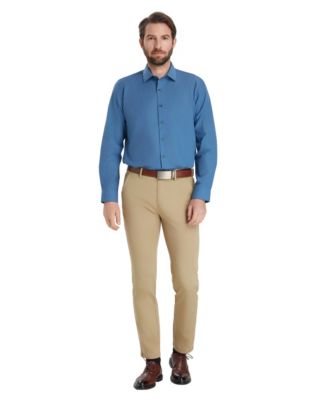 Men's Slim-Fit Solid Dress Shirt