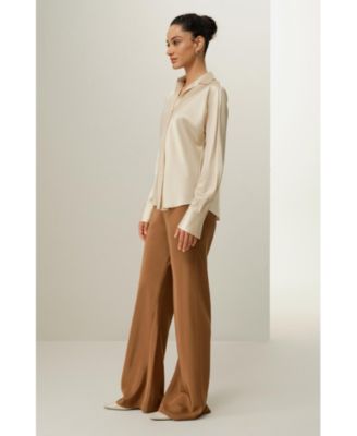 Women's Bias Cut Silk Shirt