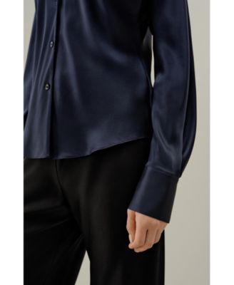 Women's Bias Cut Silk Shirt