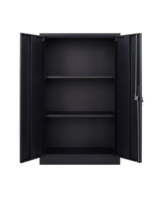 Metal Storage Cabinet, Folding Filing Storage Cabinet with Locking Doors and Adjustable Shelf for Home Office, School