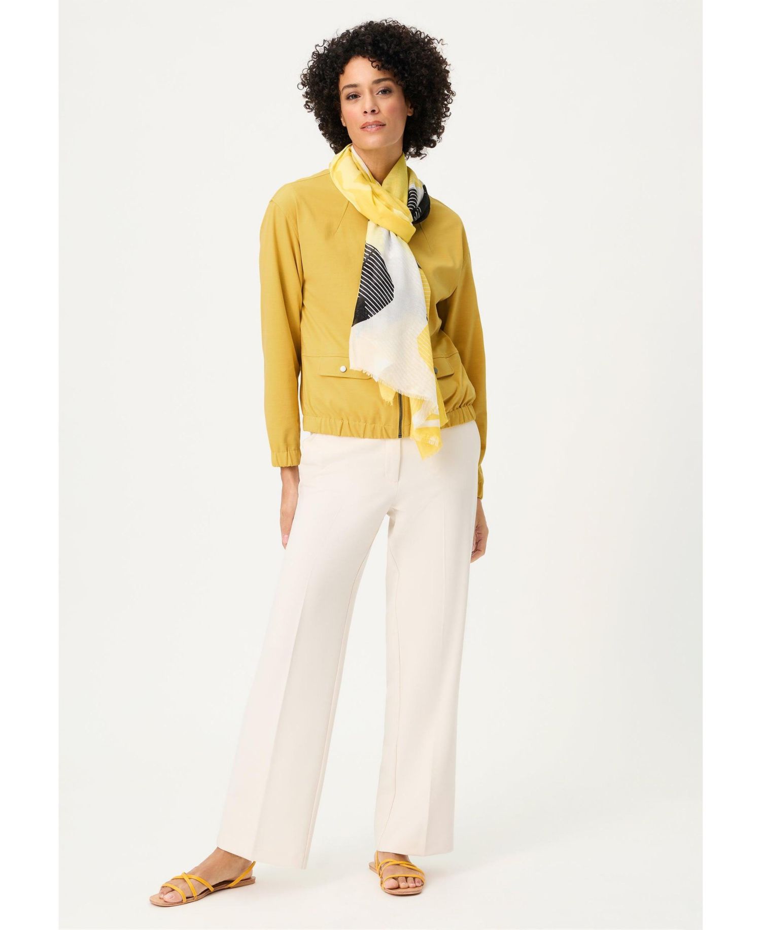 Women's Collarless Zip Jacket