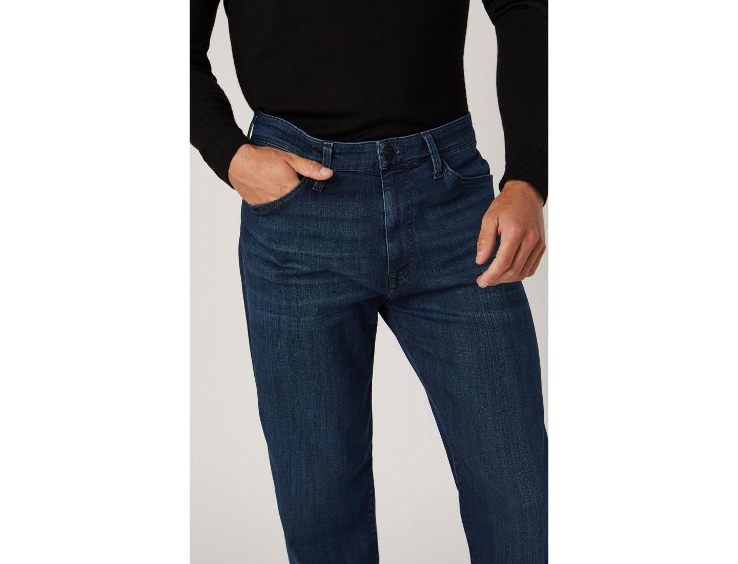 Мужские джинсы Mavi Jeans Max Wide Leg in Dark Shaded Williamsburg, цвет: Синий — фото 3