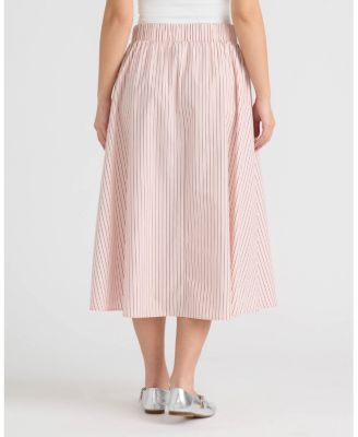 Women's Floral Applique Midi Skirt