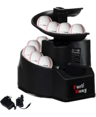 Rechargeable Baseball and Softball Toss Machine with Height Adjustment and Extendable Ball Stacker for Hitting and Batting Practice