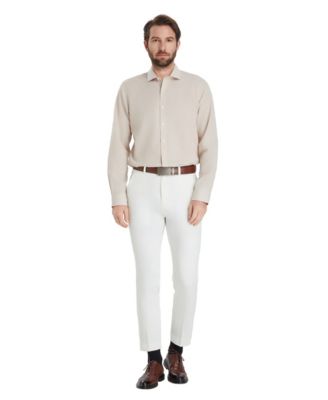 Men's Slim-Fit Linen Dress Shirt