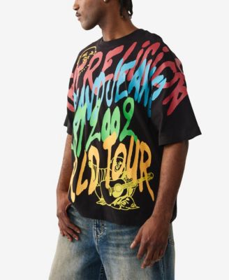 Men's Short-Sleeve Graffiti Printed T-Shirt
