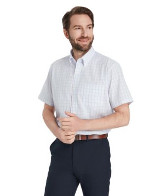 Men's Plaid Short-Sleeve Dress Shirt