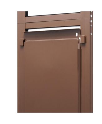 Adjustable Sliding Glass Pet Door for Renters, Aluminum Alloy Frame with Lock & Flap