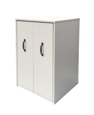 3 Tier Wooden Bookcase with Slide Out Drawer & Dustproof Cabinet