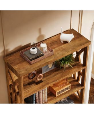 6-Tier Rustic Bookshelf for Home Office